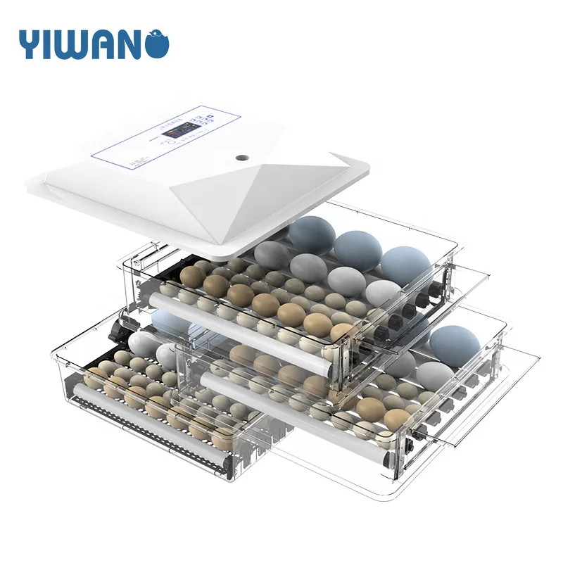 

YIWAN wholesale home use 56/104 eggs poultry hatching machine automatic 56 chicken egg incubator for sale