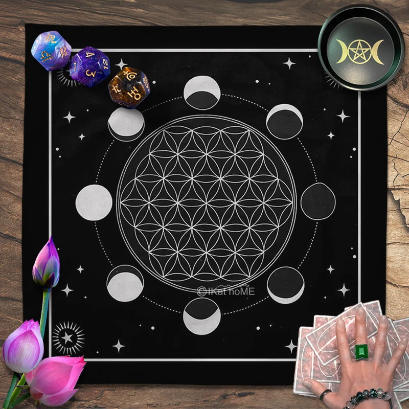 Planetary Moon Phase Star Tarot Tablecloth Flower Of Life Altar Cloth Magic Divination Witchcraft Astrology Oracle Card Pad Mats
Planetary Moon Phase Star Tarot Tablecloth Flower Of Life Altar Cloth Magic Divination Witchcraft Astrology Oracle Card Pad Mats