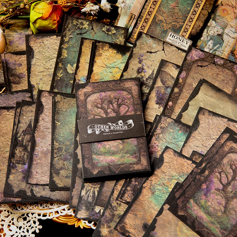 50Sheets Material Paper Retro Art Fantasy DIY Decoration School Writing Pads Scrapbook Supplies Material Memo pad 130*90MM
50Sheets Material Paper Retro Art Fantasy DIY Decoration School Writing Pads Scrapbook Supplies Material Memo pad 130*90MM