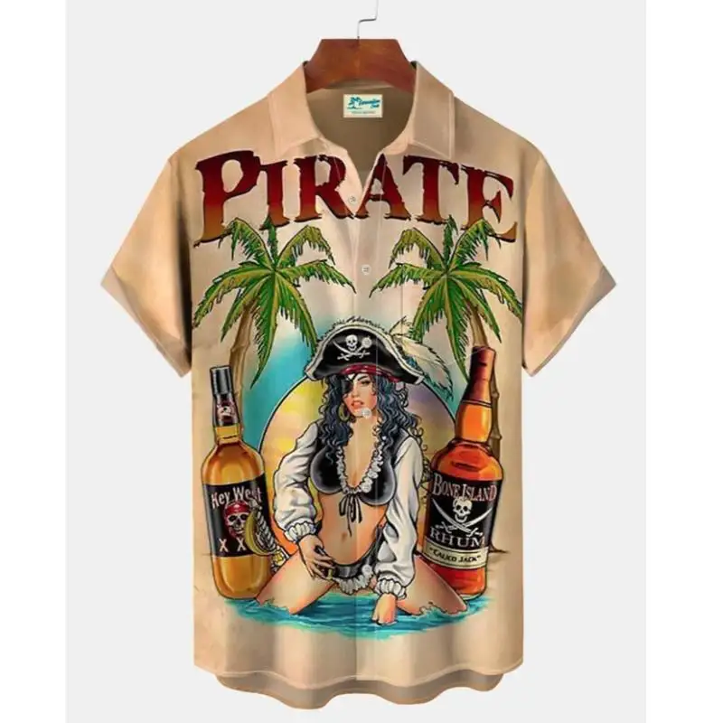 Summer Men's Hawaiian Shirts High Quality Coconut tree Short Sleeve Lapel Shirts Oversized Clothes Women Vintage Unisex Blouses 
Summer Men's Hawaiian Shirts High Quality Coconut tree Short Sleeve Lapel Shirts Oversized Clothes Women Vintage Unisex Blouses