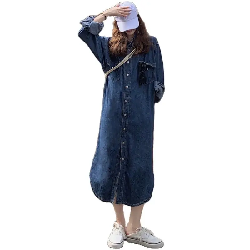 Женское джинсовое платье на пуговицах, дизайнерское облегающее платье с длинными рукавами, тонкой завышенной талией и воротником с лацканами, осень 2023
Женское джинсовое платье на пуговицах, дизайнерское облегающее платье с длинными рукавами, тонкой завышенной талией и воротником с лацканами, осень 2023