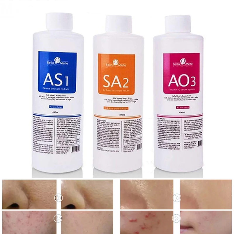3pcs AS1 SA2 AO3 Aqua Peeling Solution 400ml Hydra Dermabrasion Face Clean Facial Cleansing Blackhead Export Liquid Beauty Salon
3pcs AS1 SA2 AO3 Aqua Peeling Solution 400ml Hydra Dermabrasion Face Clean Facial Cleansing Blackhead Export Liquid Beauty Salon