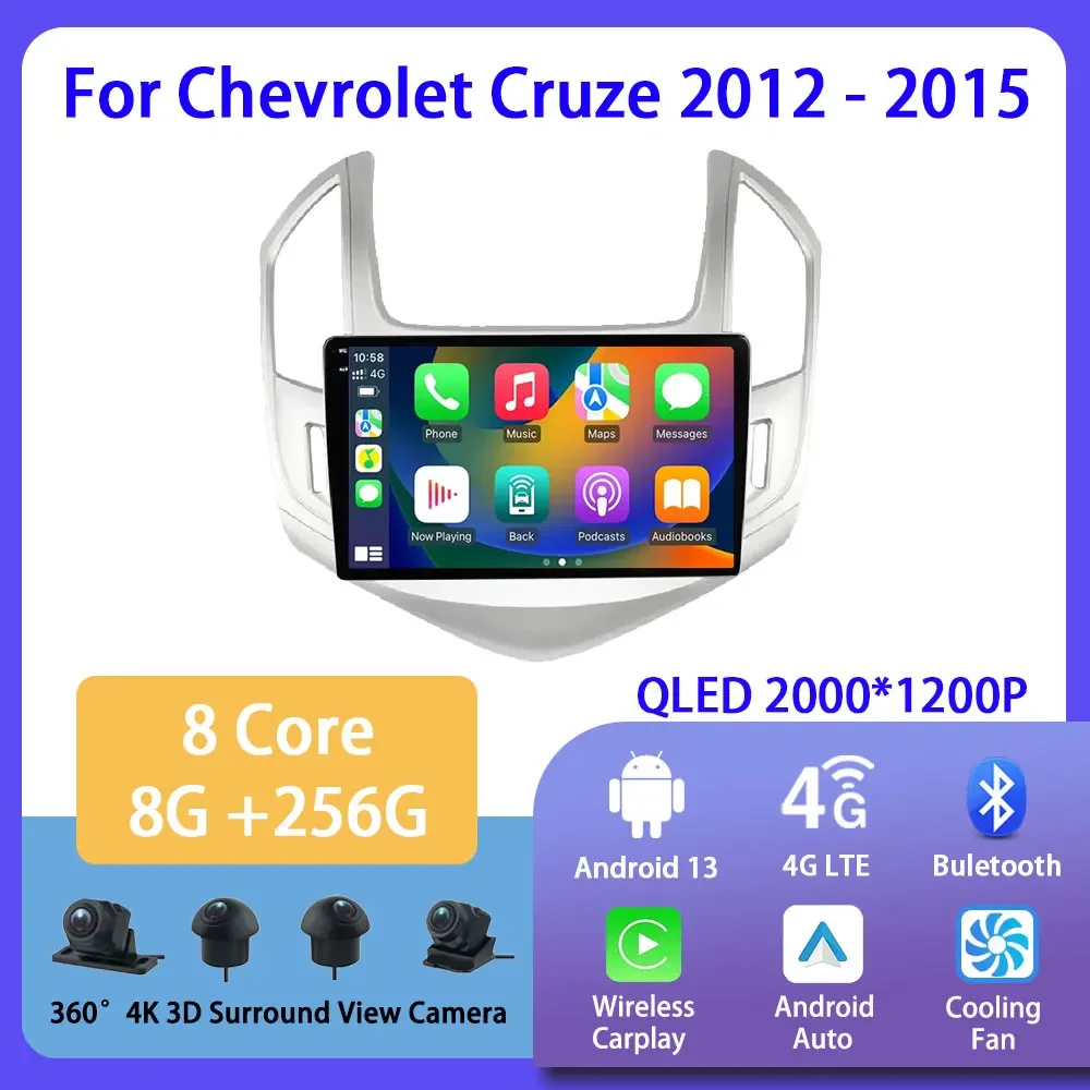 Android 13 For Chevrolet Cruze 2012 - 2015 Car Radio Multimedia Video Player Navigation For Android Auto Carplay Wifi GPS Stereo
Android 13 For Chevrolet Cruze 2012 - 2015 Car Radio Multimedia Video Player Navigation For Android Auto Carplay Wifi GPS Stereo
