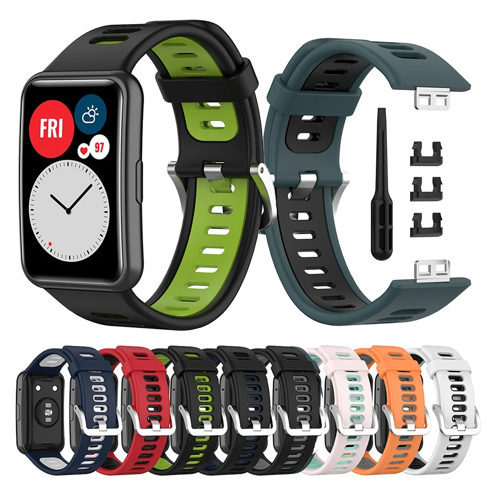 Silicone Strap For Huawei Watch Fit Two-Color Bracelet Watchband For Huawei Watch Fit Wrist Band
Silicone Strap For Huawei Watch Fit Two-Color Bracelet Watchband For Huawei Watch Fit Wrist Band