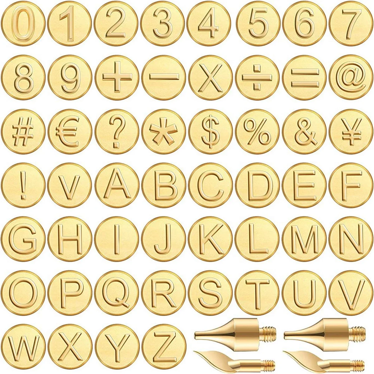 56 Pieces Wood Burning Tip Letter Wood Burning Tip Set Including Alphabet Number for Wood Craft DIY Embossing Carving
56 Pieces Wood Burning Tip Letter Wood Burning Tip Set Including Alphabet Number for Wood Craft DIY Embossing Carving