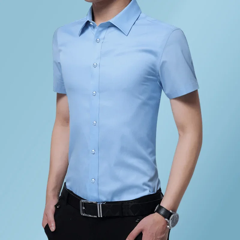 

2023 New Plus camisas M-8xl Men's Casual Short Sleeve Shirt Summer camisa Men's Slim Fit Shirt Men's Office Shirt camisas