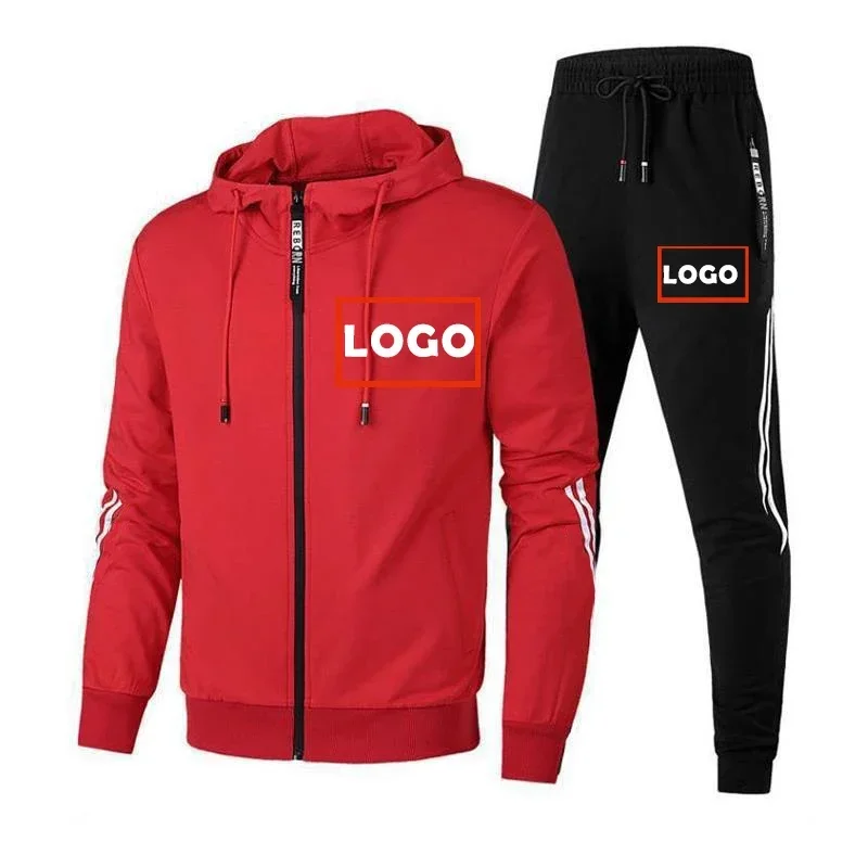 Custom Logo Men's Tracksuit Brand Autumn Spring Zipper Jacket and Sweatpants 2 Pieces Sets Fashion Streetwear Male Sportswear
Custom Logo Men's Tracksuit Brand Autumn Spring Zipper Jacket and Sweatpants 2 Pieces Sets Fashion Streetwear Male Sportswear