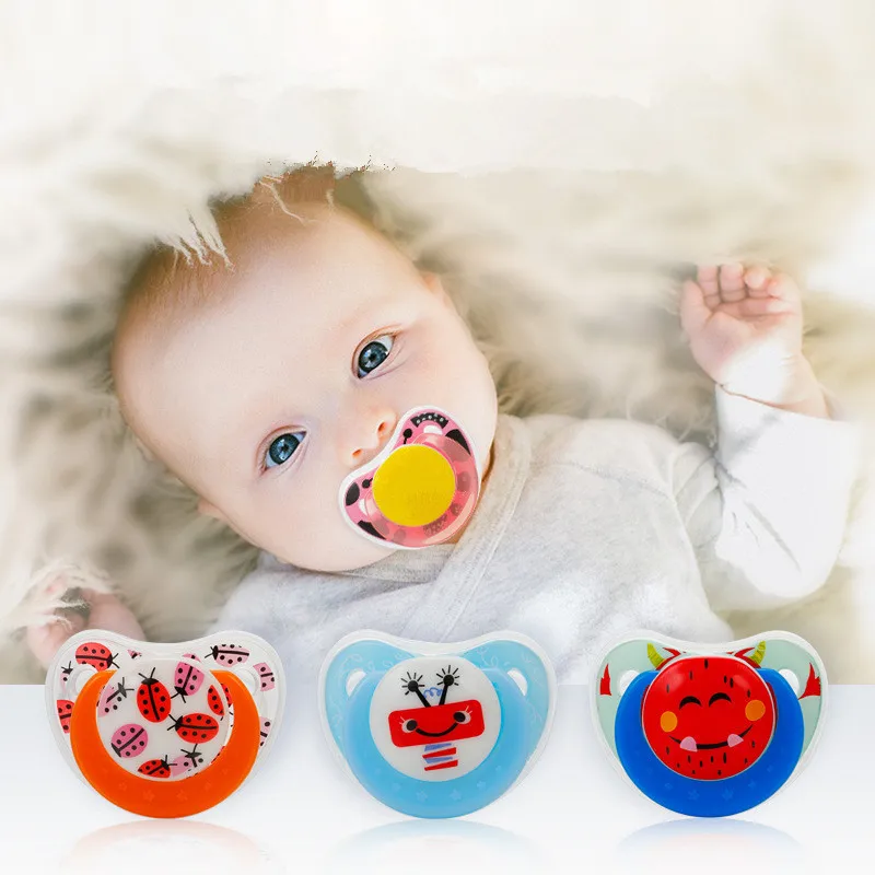 

Funny Lull To Sleep Pacifier for Baby Food Grade Silicone Infant Pacifier Teether Toddler Teething Gel Cartoon Soother Nippler