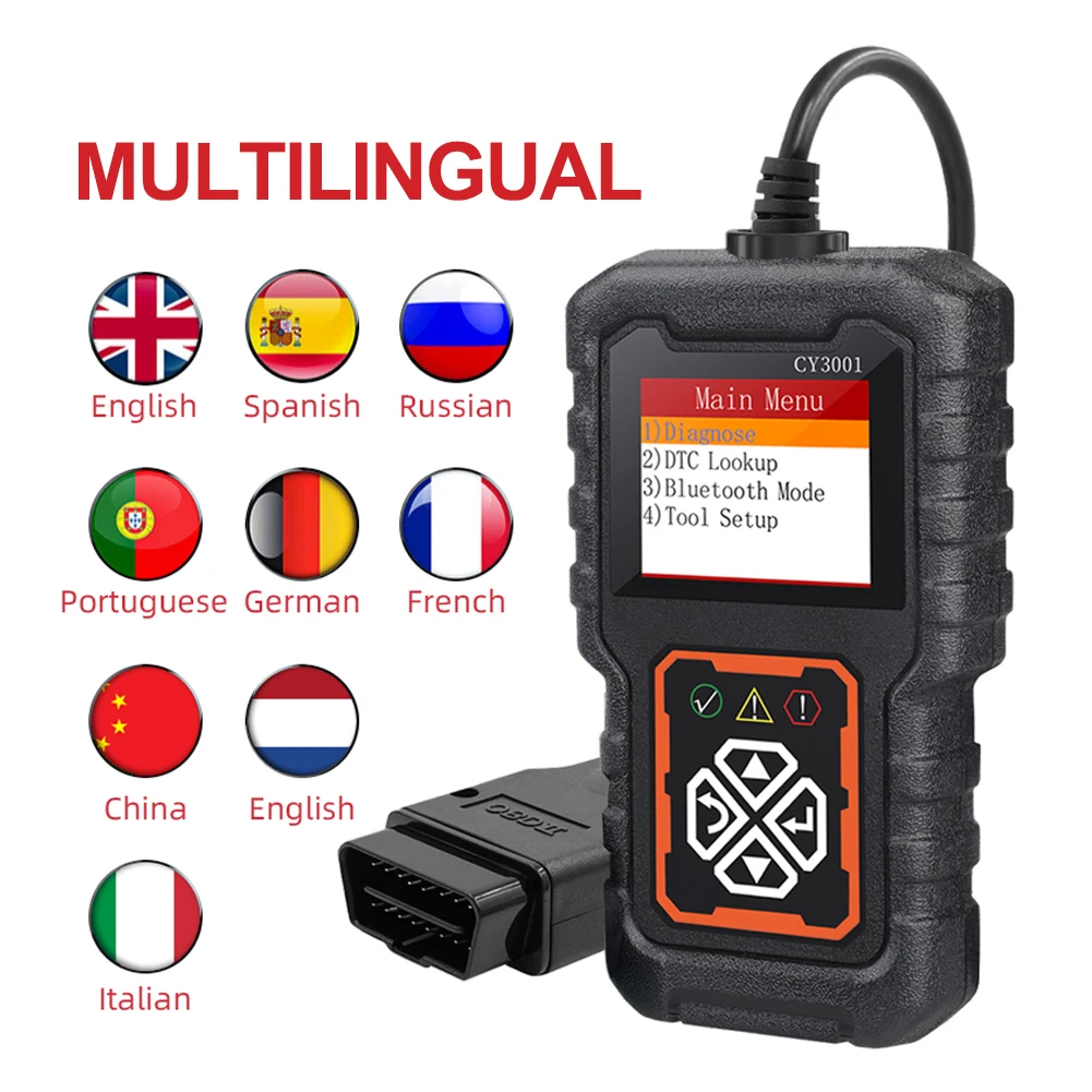Car OBD2 Scanner Bluetooth Fault Code Reader with LCD Display Backlight Vehicles Diagnostic Tool
Car OBD2 Scanner Bluetooth Fault Code Reader with LCD Display Backlight Vehicles Diagnostic Tool