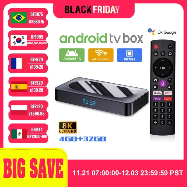 Boîtier Smart TV I96 Z8 Pro, Android 13, Façade, Core Cortex A53, Support 8K 4K HDR, Lecteur MultiXXL, Wifi 32G, pour Touristes 1