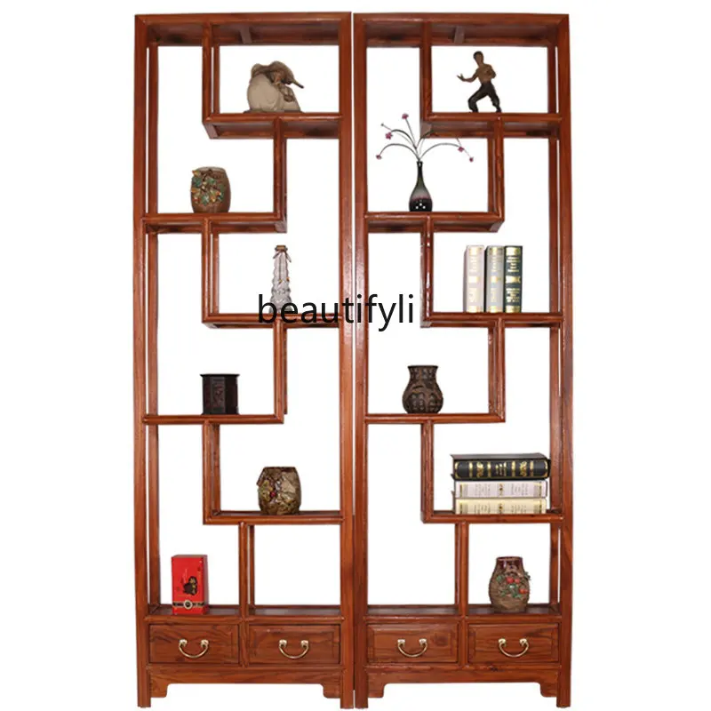 Chinese Style Solid Wooden Frame Elm Antique Antique Display Tea Stand Shelf Living Room Partition Entrance Cabinet
Chinese Style Solid Wooden Frame Elm Antique Antique Display Tea Stand Shelf Living Room Partition Entrance Cabinet