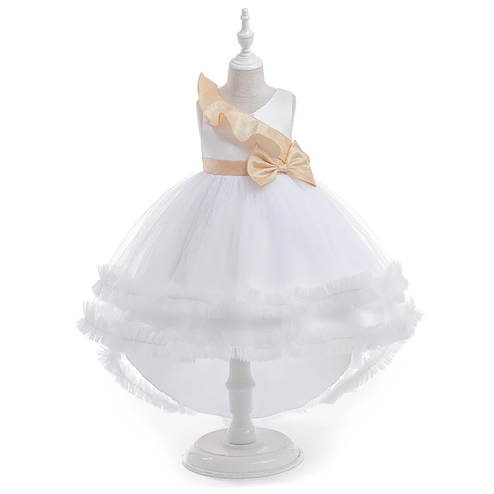Ballgown Hi-Low Flower Girl Dresses For Wedding Sleeveless Princess First Communion Gowns with Ruffles and Bow
Ballgown Hi-Low Flower Girl Dresses For Wedding Sleeveless Princess First Communion Gowns with Ruffles and Bow