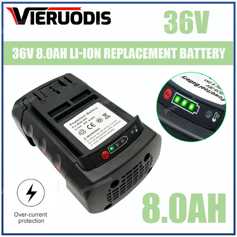 For Bosch 36V battery 6000mAh 8000mAh 9000mAh BAT4030 BAT4040 BAT4050 BTA4060 Li-Ion Battery
For Bosch 36V battery 6000mAh 8000mAh 9000mAh BAT4030 BAT4040 BAT4050 BTA4060 Li-Ion Battery