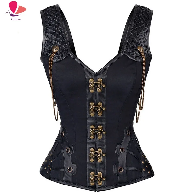 APIPEE Waist Trainer Corsets Leather Steampunk Corselet Gothic Clothing Waist Trainer Lingerie Slimming Party Corsets Bustiers
APIPEE Waist Trainer Corsets Leather Steampunk Corselet Gothic Clothing Waist Trainer Lingerie Slimming Party Corsets Bustiers