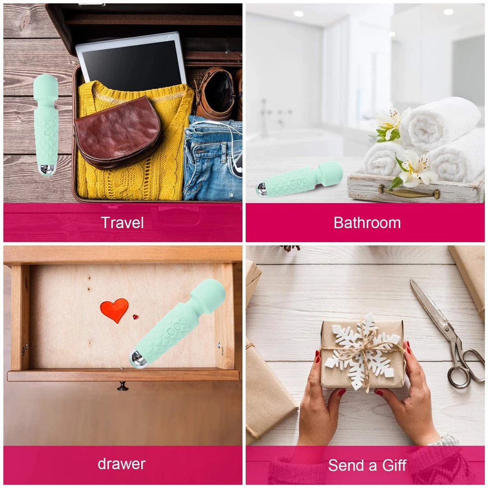20 Modes Strong Vibration Upgraded Mini Vibrator Usb Charging Handheld Wand Massager G-Spot Clitoris Vibrator Sex Toys for Women 20 Modes Strong Vibration Upgraded Mini Vibrator Usb Charging Handheld Wand Massager G-Spot Clitoris Vibrator Sex Toys for Women