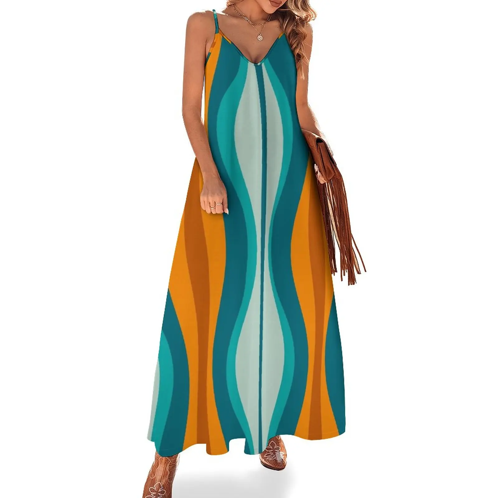 Hourglass Abstract Midcentury Modern Pattern in Orange, Rust, Aqua, Turquoise, and Teal Sleeveless Dress Dress vintage
Hourglass Abstract Midcentury Modern Pattern in Orange, Rust, Aqua, Turquoise, and Teal Sleeveless Dress Dress vintage