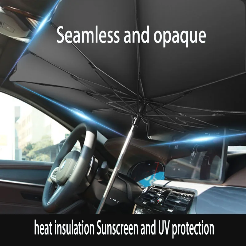 Car sunshade umbrella Sunshade for the front windshield inside the car Sunscreen and thermal insulation Convenient storage
Car sunshade umbrella Sunshade for the front windshield inside the car Sunscreen and thermal insulation Convenient storage