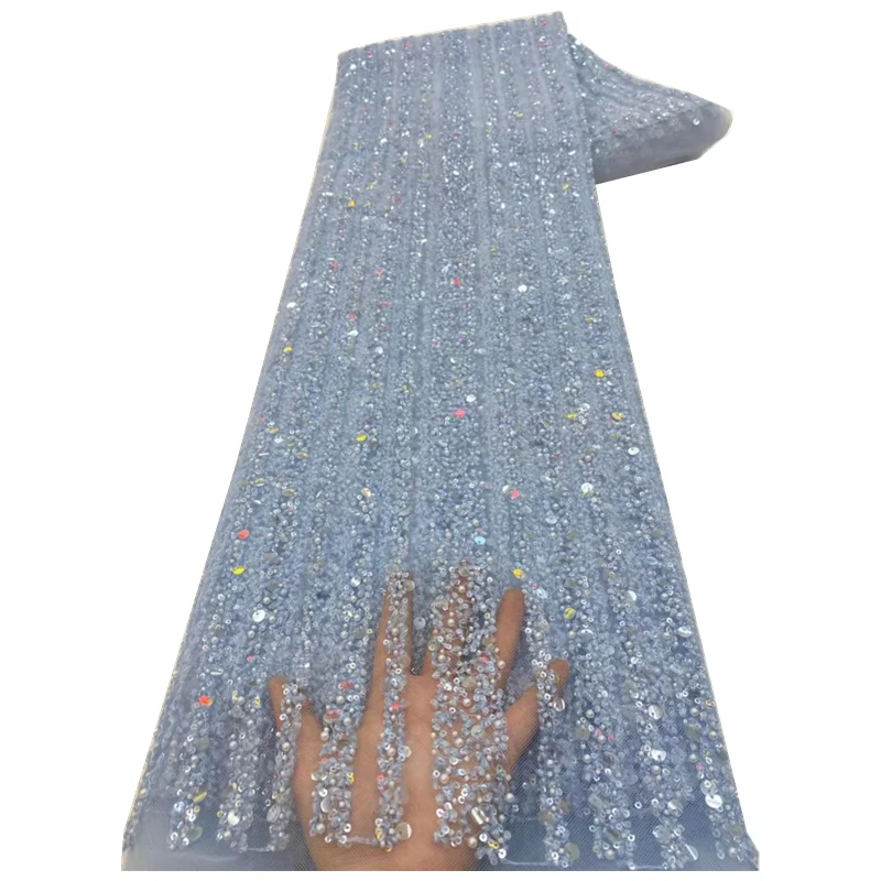 2023 Fashion Elegant French Embroidery Beaded Lace Fabric African Nigerian With Sequins Fabric For Wedding Dress
2023 Fashion Elegant French Embroidery Beaded Lace Fabric African Nigerian With Sequins Fabric For Wedding Dress