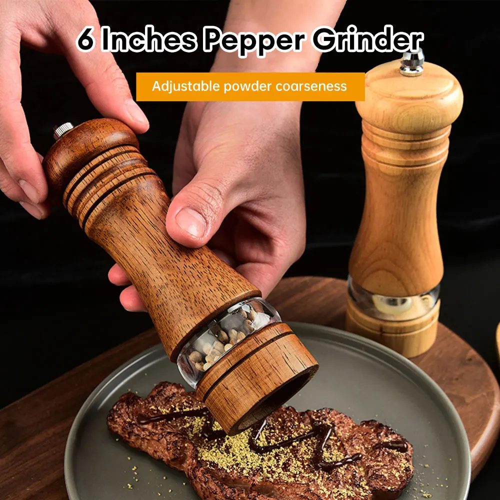Manual Pepper Grinder 6 Inches Salt and Pepper Grinder Multi-purpose Spice Tool Grinder Kitchen Cooking Camping Picnic Tools
Manual Pepper Grinder 6 Inches Salt and Pepper Grinder Multi-purpose Spice Tool Grinder Kitchen Cooking Camping Picnic Tools