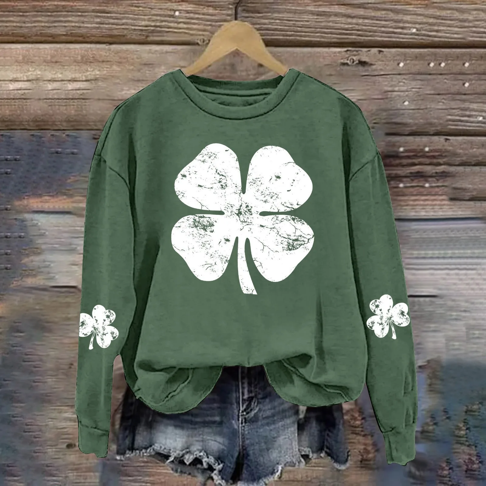 Women Casual Crew Neck Long Sleeve Sweatshirt Printed Irish Day Green Top folk Autumn Spring Outerwear
Women Casual Crew Neck Long Sleeve Sweatshirt Printed Irish Day Green Top folk Autumn Spring Outerwear