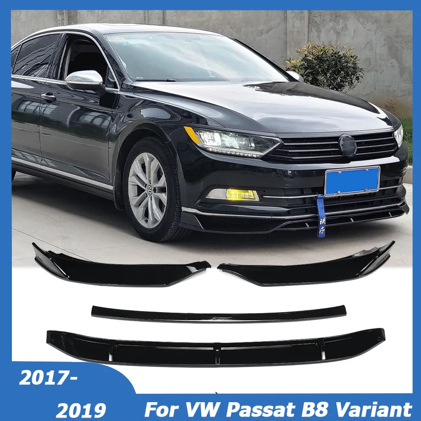 

For Volkswagen VW Passat B8 Variant 2017-2019 Front Bumper Lip Spoiler Side Splitter Body Kit Guard Deflector Car Accessories