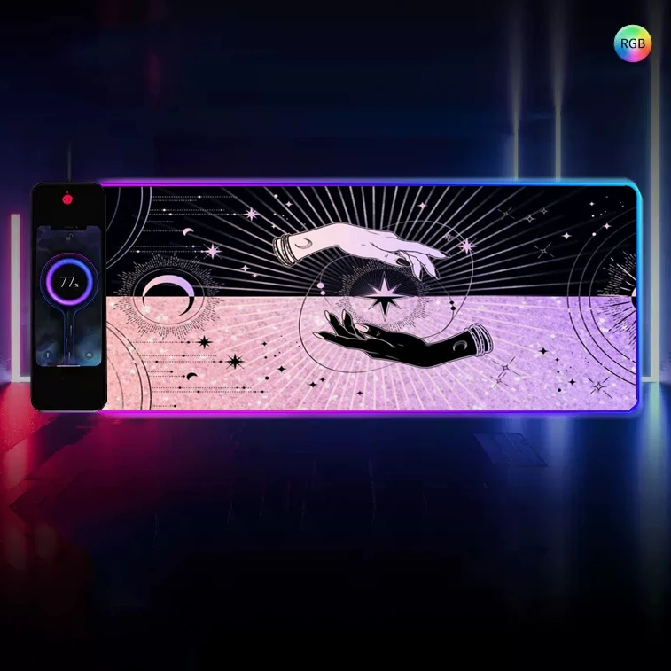 RGB mouse pad new wireless charging mouse table pad divination star large size black office carpet computer game desktop pad
RGB mouse pad new wireless charging mouse table pad divination star large size black office carpet computer game desktop pad