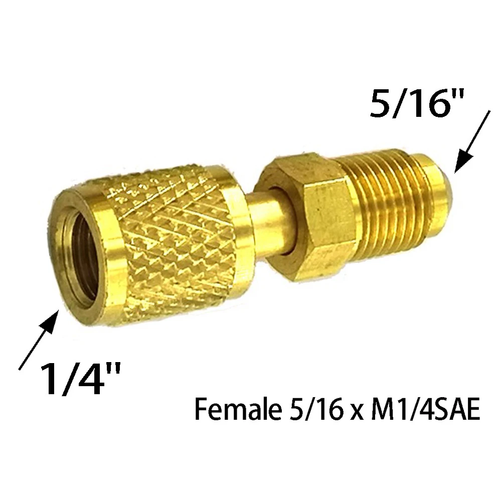 1PC R410a Refrigeration Charging Adapter 5/16 SAE F Quick Couplers To 1/4 SAE M Flare 5/16 SAE M To 1/4 SAE For Air Conditioner
1PC R410a Refrigeration Charging Adapter 5/16 SAE F Quick Couplers To 1/4 SAE M Flare 5/16 SAE M To 1/4 SAE For Air Conditioner