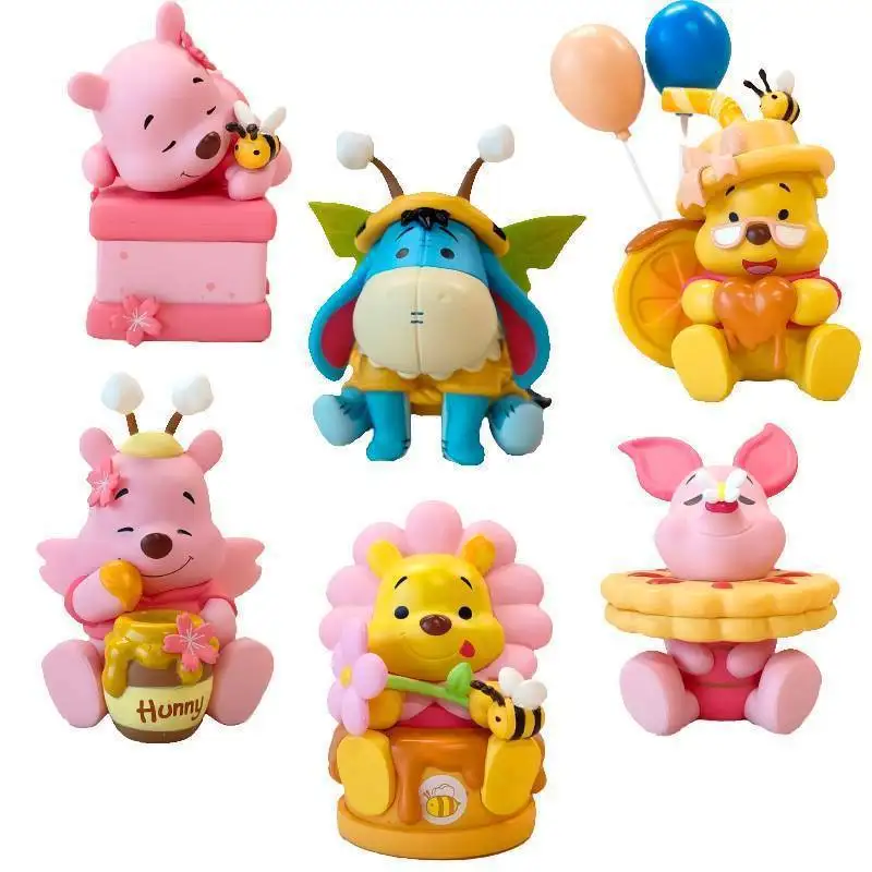 

Disney series cartoon animation peripherals, foodie Winnie the Pooh hand-made office doll, cute car desktop ornament gift