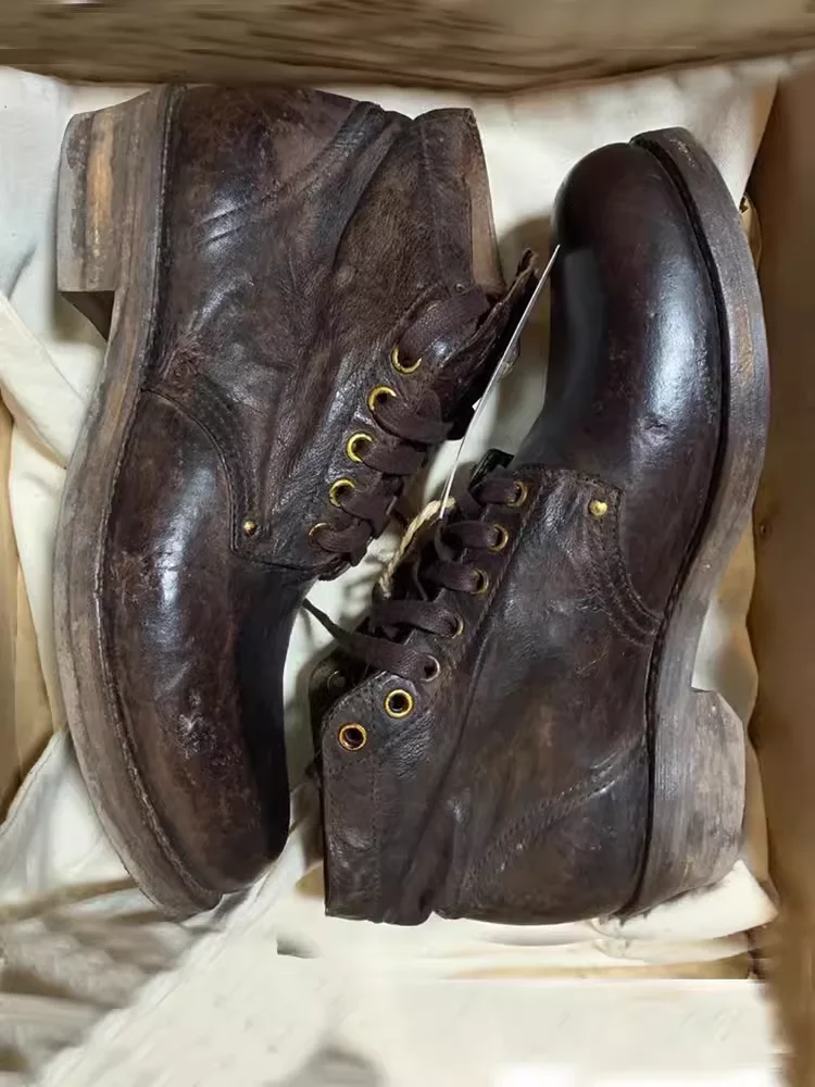 VISVIM BRIGADIER handmade Goodyear shoes, versatile mud-dyed retro distressed men's boots
VISVIM BRIGADIER handmade Goodyear shoes, versatile mud-dyed retro distressed men's boots