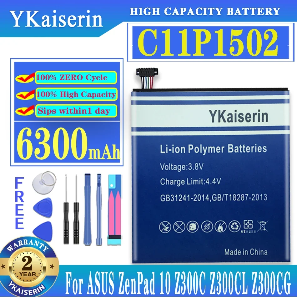 Phone Replacement Battery C11P1502 for ASUS ZenPad 10 ZenPad10 Z300C Z300CL Z300CG C11P1502 6300mAh High Capacity Batteria
Phone Replacement Battery C11P1502 for ASUS ZenPad 10 ZenPad10 Z300C Z300CL Z300CG C11P1502 6300mAh High Capacity Batteria