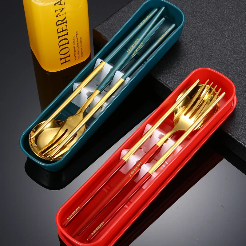 HKrhsy3PCS/Set Cutlery With Box Holder Dinnerware 304 Stainless Steel Spoon Fork Chopsticks Travel Tableware Kitchen Accessories
HKrhsy3PCS/Set Cutlery With Box Holder Dinnerware 304 Stainless Steel Spoon Fork Chopsticks Travel Tableware Kitchen Accessories