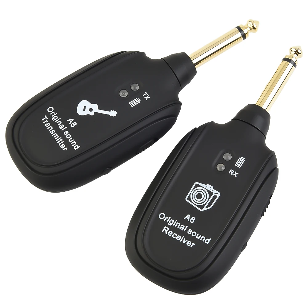 UHF Guitar Wireless System Transmitter & Receiver Built-in Rechargeable Battery 30M Range For Electric Guitar Bass Micro USB
UHF Guitar Wireless System Transmitter & Receiver Built-in Rechargeable Battery 30M Range For Electric Guitar Bass Micro USB
