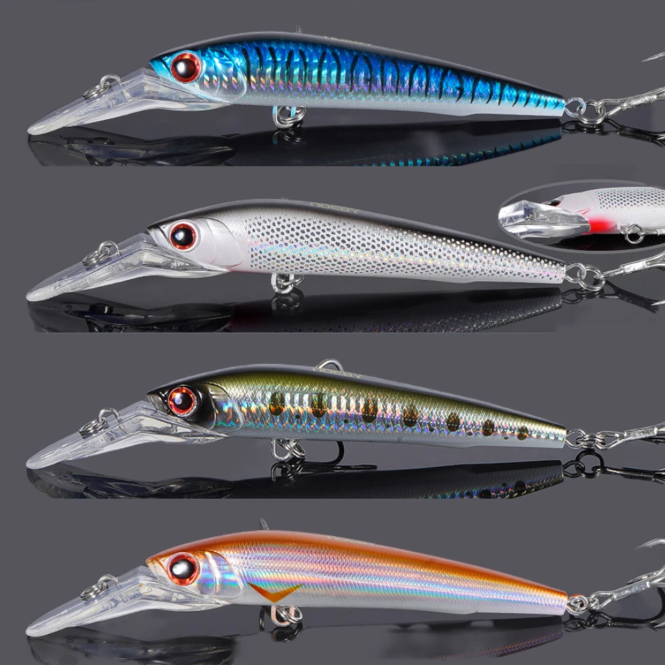 

NOEBY Trolling Minnow Fishing Lure 14cm 50g 18cm 98g Sinking Offshore Game Artificial Hard Bait for Tuna Sea Boat Fishing Lures
