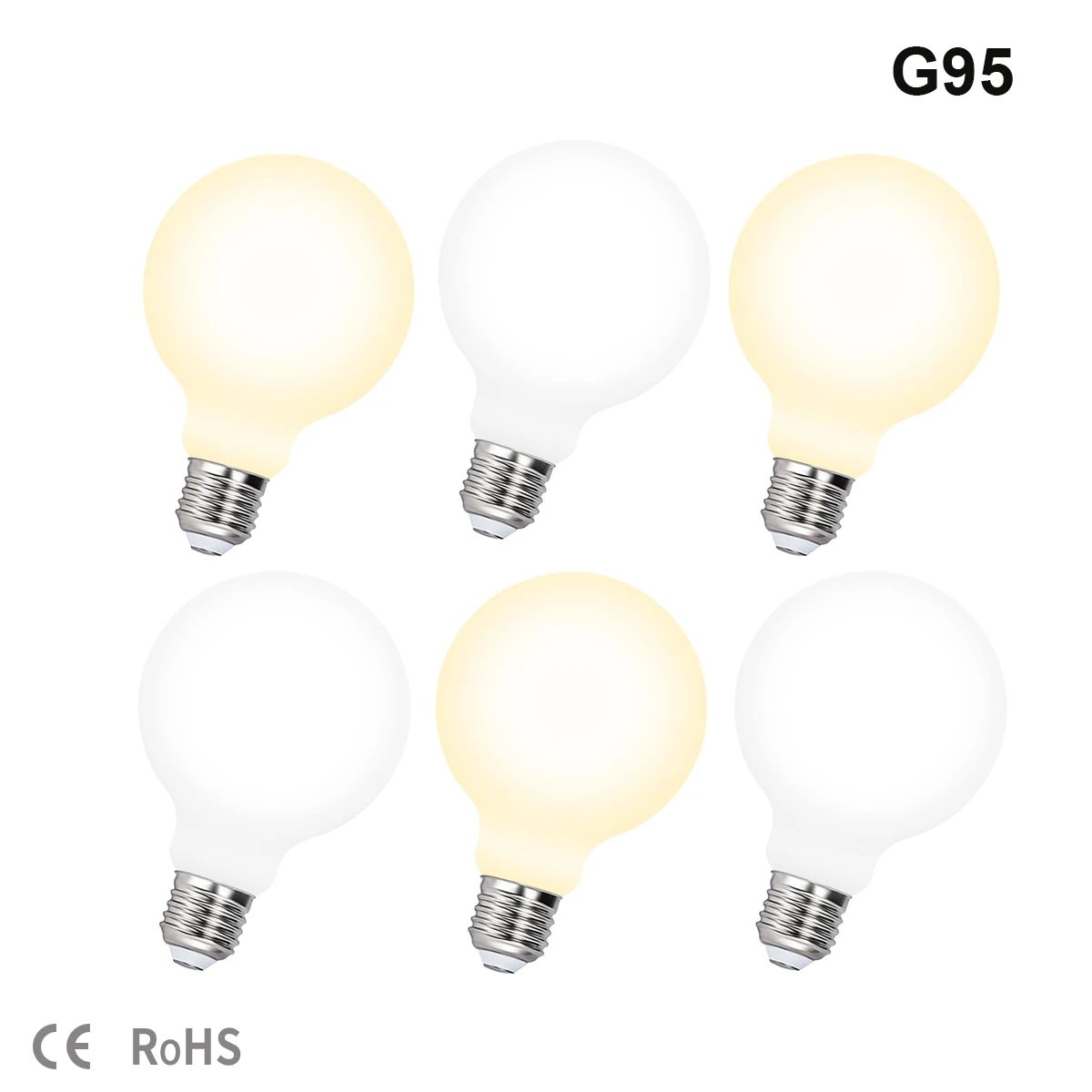

Edison LED Light Bulb E27 5W G95 Frosted Glass Bulb 85V-265V Globe Ball Bulb Warm White 3000K Natural white 4500K Lampada LED