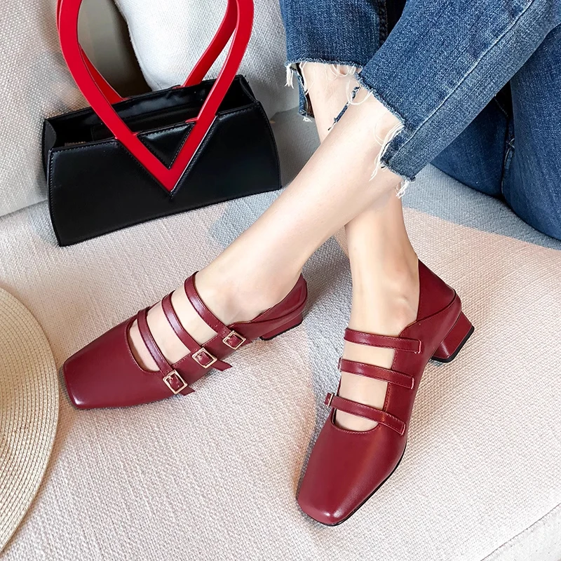 Solid Color Single Shoes for Women Spring Square Head Mary Janes Thick Heel Buckle Strap Leather Zapatos Mujer
Solid Color Single Shoes for Women Spring Square Head Mary Janes Thick Heel Buckle Strap Leather Zapatos Mujer