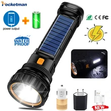 Portable Led Flashlight USB Rechargeable Solar Flashlight Lanterna Long-range Torch Multi-function Emergency Power Bank Light
Portable Led Flashlight USB Rechargeable Solar Flashlight Lanterna Long-range Torch Multi-function Emergency Power Bank Light