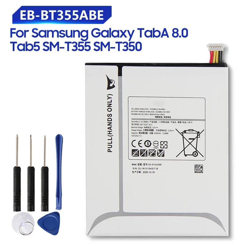 

Replacement Battery For Samsung GALAXY Tab A 8.0 T355C GALAXY Tab5 SM-T355 SM-P350 P355C T350 T355 EB-BT355ABE EB-BT355ABE