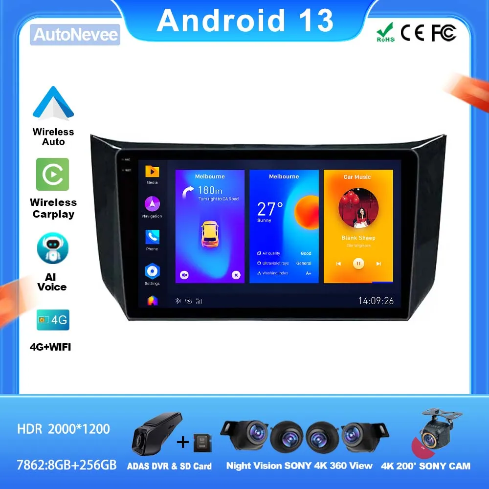 Android For Nissan Sylphy B17 Sentra 12 2013-2018 Car Player Auto Radio GPS Video Navigation WiFi Screen Dash Cam QLED Head Unit
Android For Nissan Sylphy B17 Sentra 12 2013-2018 Car Player Auto Radio GPS Video Navigation WiFi Screen Dash Cam QLED Head Unit