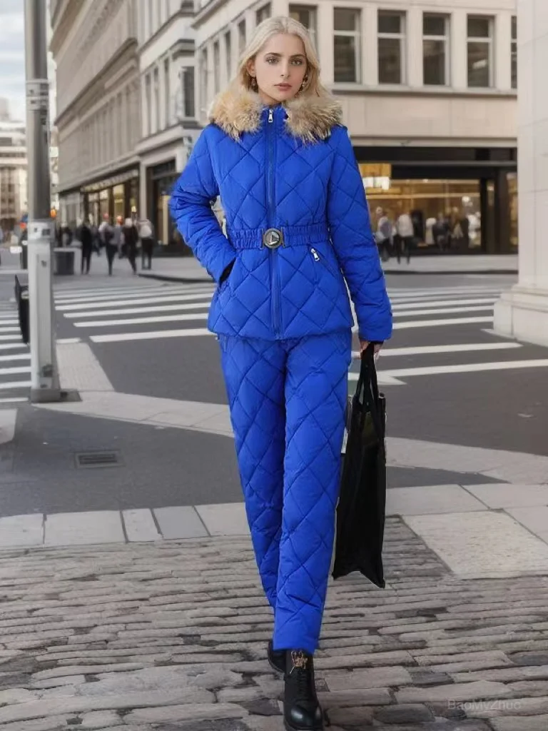 2023 Winter Faux Fur Hooded Collar Two Piece Pant Set Women Solid Zipper Coat Fashion Zipper Thickening Warm Jackets Snow Wear
2023 Winter Faux Fur Hooded Collar Two Piece Pant Set Women Solid Zipper Coat Fashion Zipper Thickening Warm Jackets Snow Wear