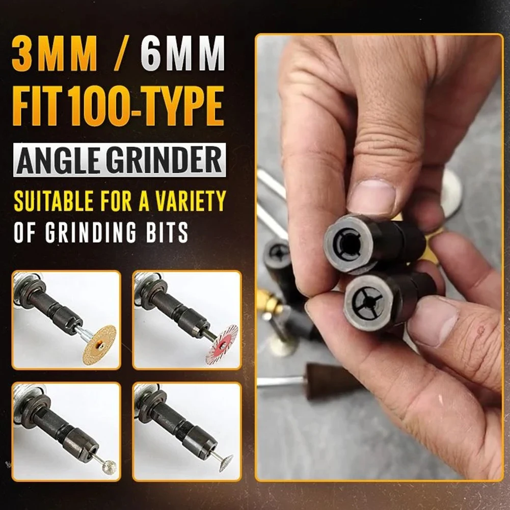 2pc Angle Grinder Modified Adapter To Straight Chuck M10 Thread 3/6mm Conveter HCS For 100 Grinding Machine Polishing Tool Parts
2pc Angle Grinder Modified Adapter To Straight Chuck M10 Thread 3/6mm Conveter HCS For 100 Grinding Machine Polishing Tool Parts
