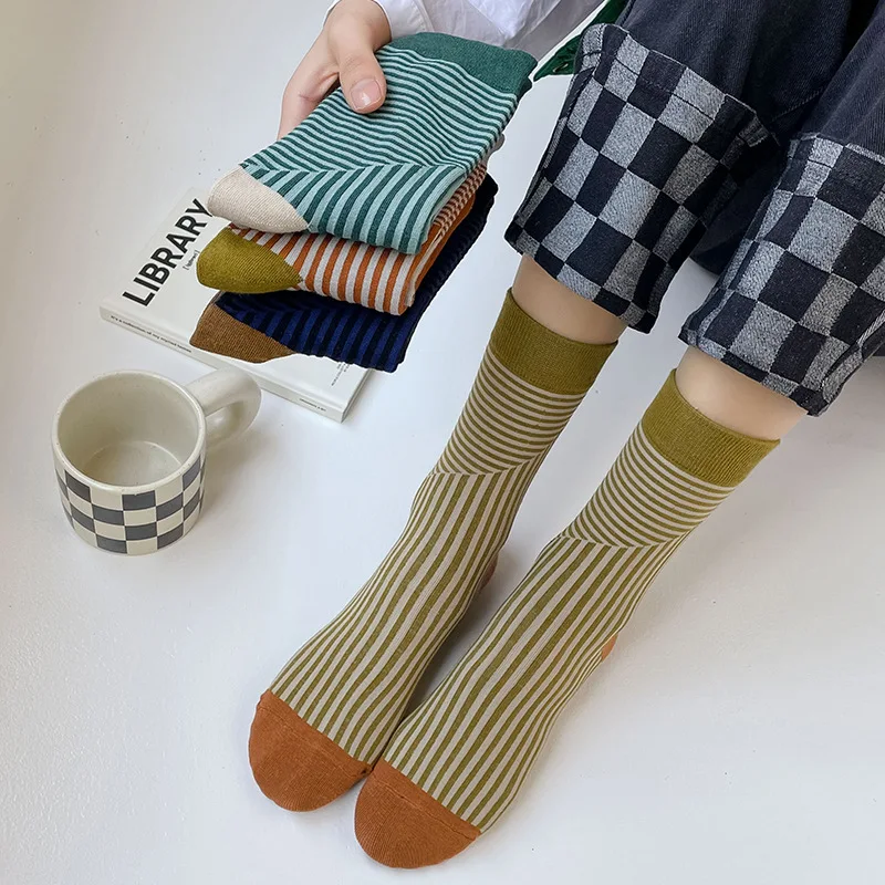 Korean Fashion Retro Socks Women Multicolor Striped Casual Harajuku Woman Socks College Style Cotton Girls Students Crew Socks
Korean Fashion Retro Socks Women Multicolor Striped Casual Harajuku Woman Socks College Style Cotton Girls Students Crew Socks