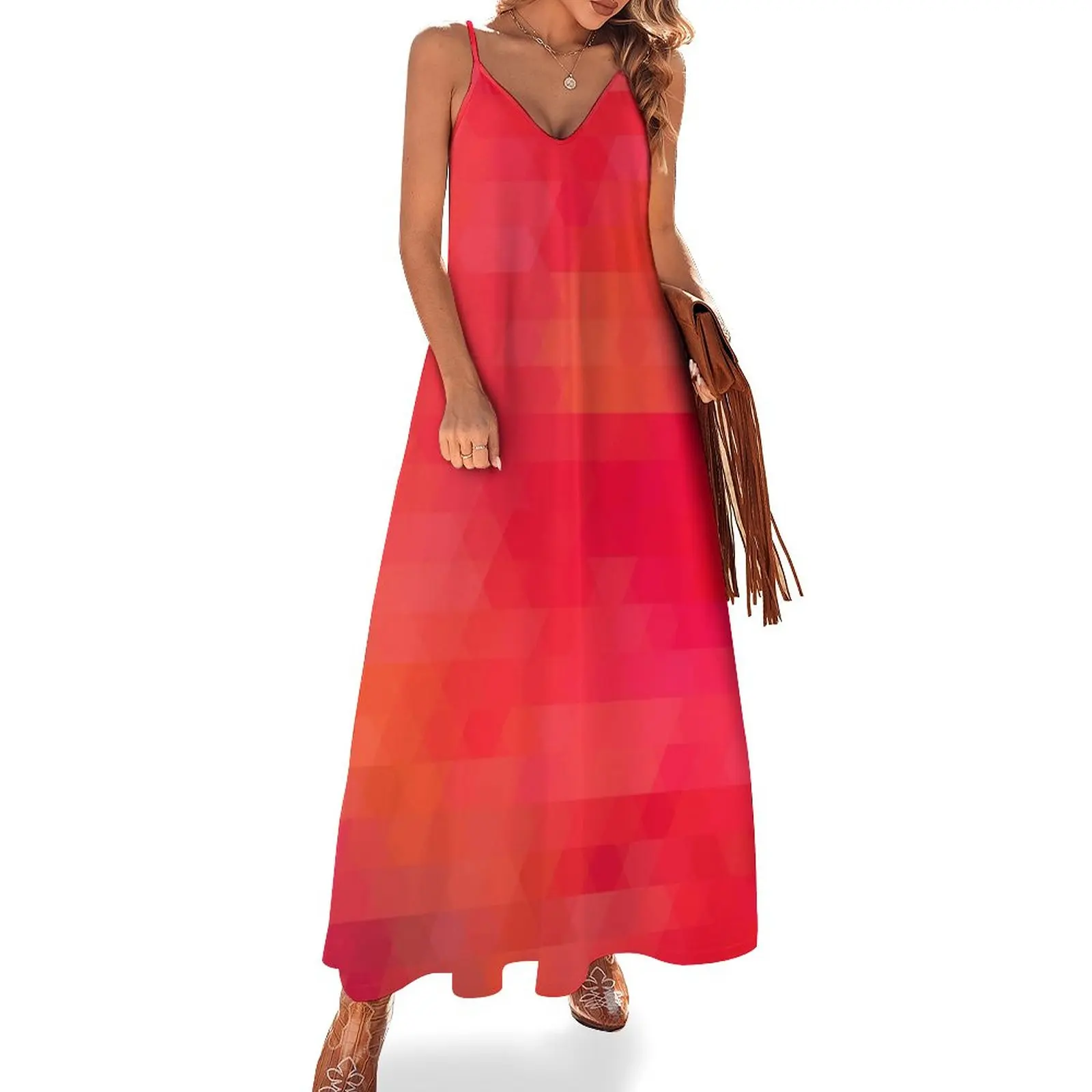 Hot pink, orange abstract geometric mosaic tiles Sleeveless Dress evening dresses women Summer dresses for women 
Hot pink, orange abstract geometric mosaic tiles Sleeveless Dress evening dresses women Summer dresses for women