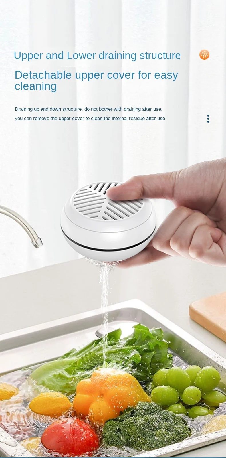 Small Portable Household Fruit and Vegetable Washing Machine USB Charging Strong To Remove Residue Purification Ingredients
Small Portable Household Fruit and Vegetable Washing Machine USB Charging Strong To Remove Residue Purification Ingredients