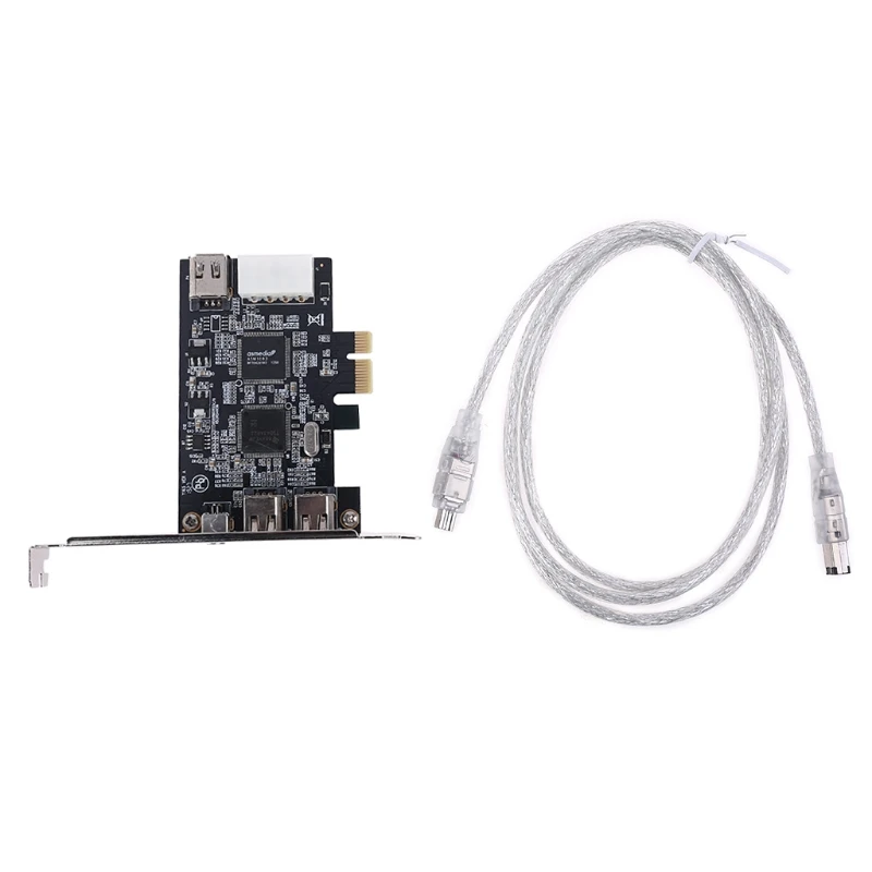 

PCIe 3 Ports Firewire Cable Expansion Card PCI for Express 1394B & 1394A TI XIO2213B Chipset Adapter for Desktop PC Dropship