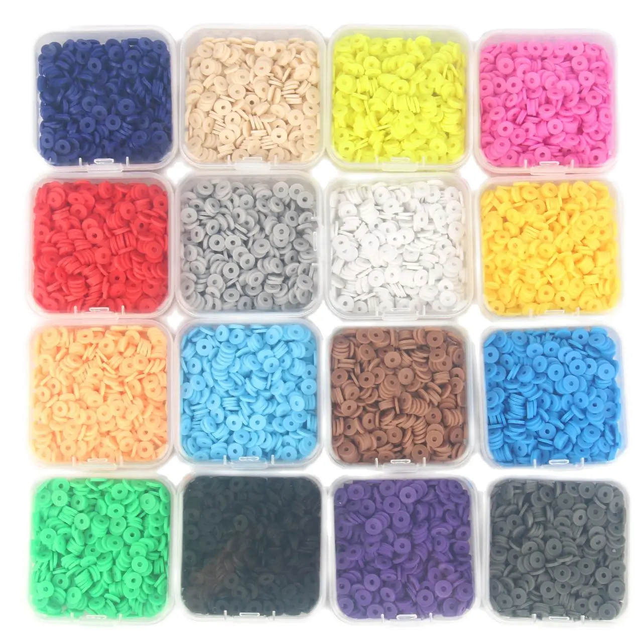 500 unids/caja 6mm disco de arcilla polimérica reciclable cuentas sueltas Boho 34 colores pulsera cuentas espaciadoras hechas a mano para la fabricación de joyas 4 Sa905501ce4a94e0e9b6ac3166f476f78t