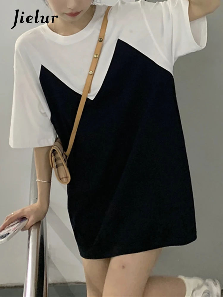 Jielur Женское Хлопковое платье корейское модное летнее черно-белое платье с рукавами реглан Прошитые платья популярных цветов женский топ с коротким рукавом
Jielur Женское Хлопковое платье корейское модное летнее черно-белое платье с рукавами реглан Прошитые платья популярных цветов женский топ с коротким рукавом