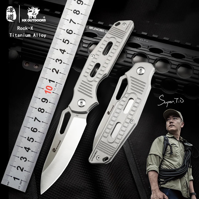 HX OUTDOORS Survival Folding Blade Knives D2 Blade Camping Hunting Pocket Knife Outdoor Tools Titanium Alloy Handle
HX OUTDOORS Survival Folding Blade Knives D2 Blade Camping Hunting Pocket Knife Outdoor Tools Titanium Alloy Handle