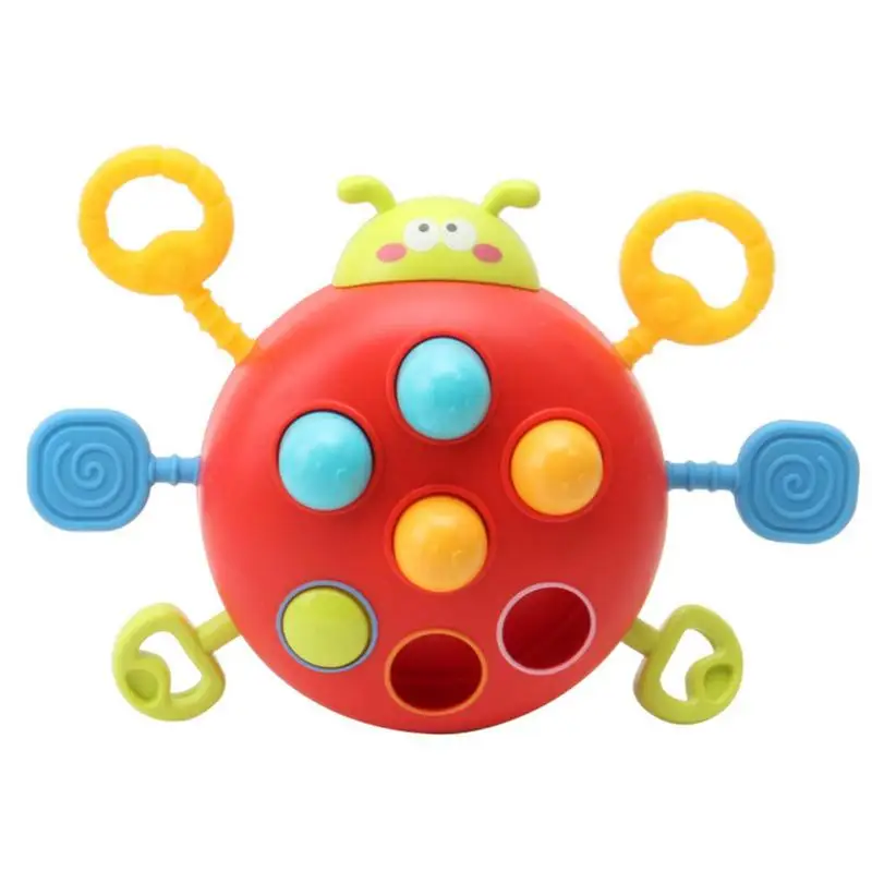

Kid Development Toys Sensory Teething Development Ladybug Toys Cartoon Ladybug Shape Educational Montessori Toys For Kids