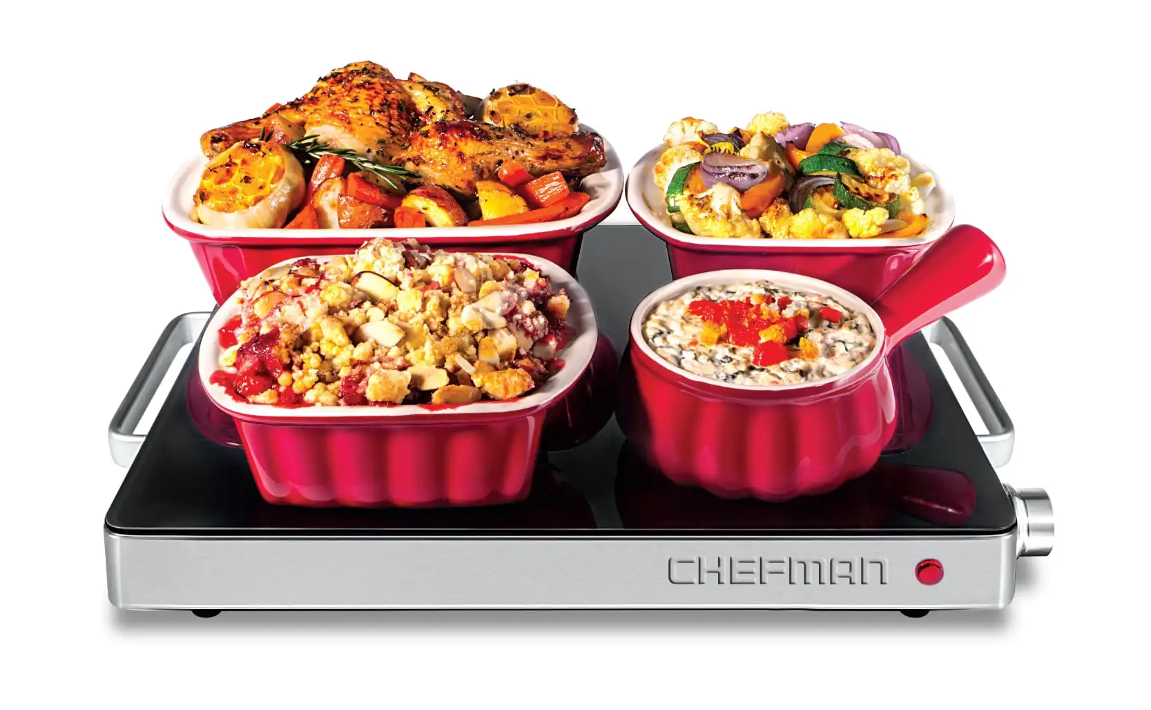 Chefman Compact Glasstop Warming Tray with Adjustable Temperature Control, Mini 15x12 inch Black
Chefman Compact Glasstop Warming Tray with Adjustable Temperature Control, Mini 15x12 inch Black