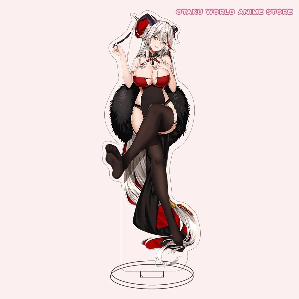 

Anime Azur Lane Acrylic Phone Holder Decor Sexy Musashi Desk Decoration Acrylic Standing Card Keychain Keyring Accessories